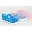 Cangrejera transparente rosa-azul