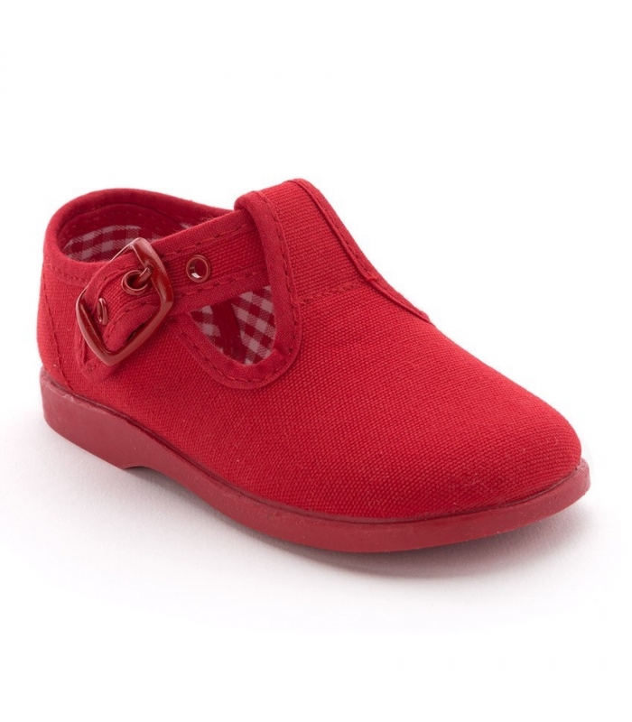 Lona sandalia rojo