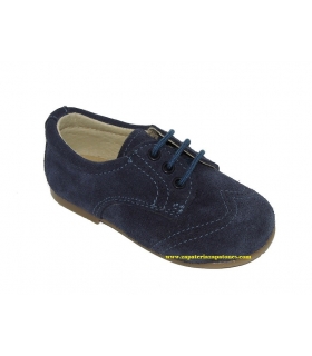 Zapato blucher serraje azul