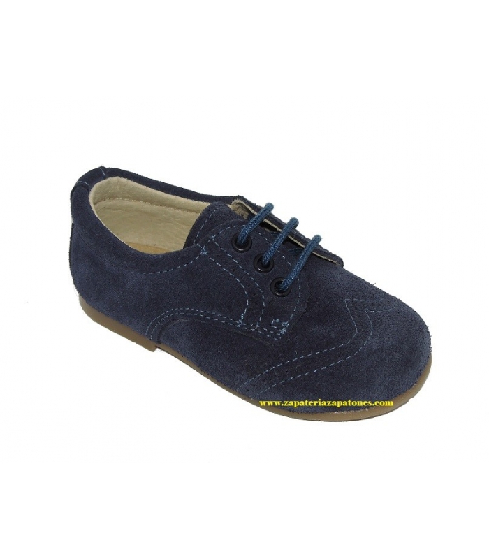 Zapato blucher serraje azul