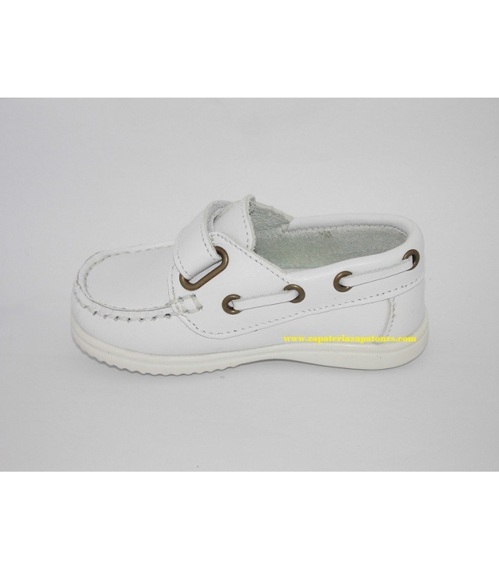 Náutico piel blanco con velcro