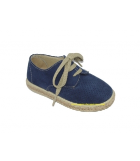 Blucher serraje jeans picado con cordones