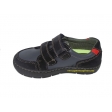 Zapato deportivo piel-serraje azul marino