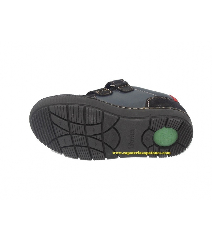 Zapato deportivo piel-serraje azul marino
