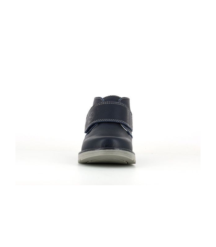 Bota piel azul marino velcro