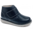Bota piel azul marino velcro