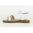 Sandalia piel blanca combinada