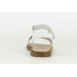 Sandalia piel blanca combinada