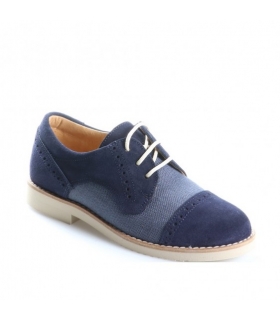 Zapato serraje-lino azul marino