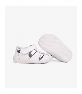 Sandalia piel lavable blanca