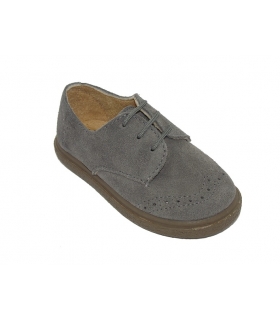 Blucher serraje gris con picados