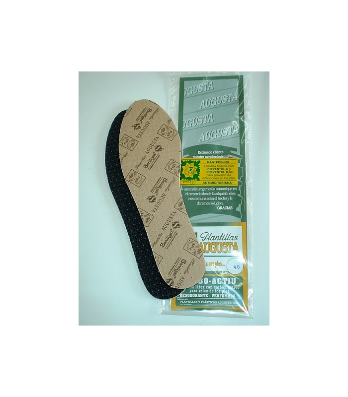 Plantillas Augusta espuma antibacterias y carbón activado gofrado
