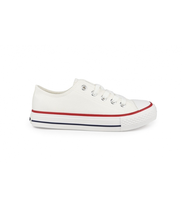 Zapatilla de lona blanca Chika10