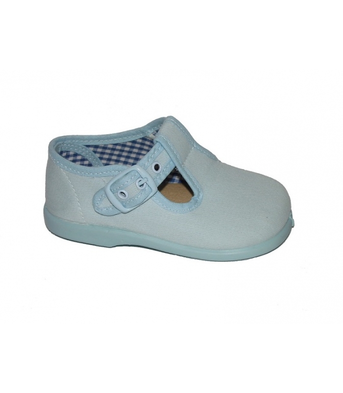 Lona sandalia azul celeste
