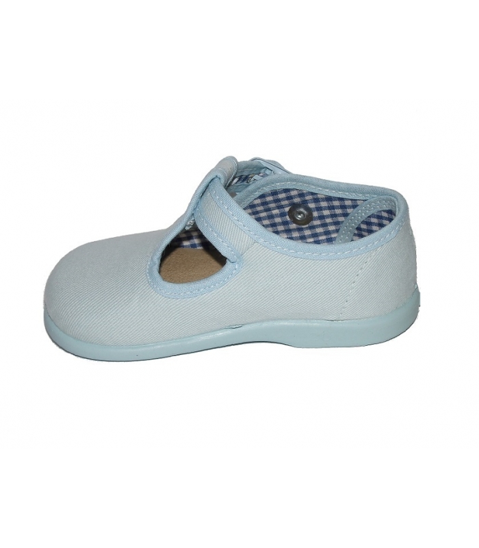 Lona sandalia azul celeste