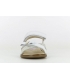 Sandalia piel blanco-plata