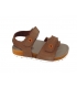 Sandalia bio nobuck cuero-fluor