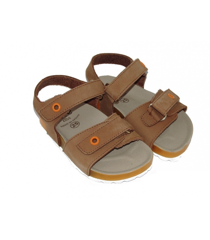 Sandalia bio nobuck cuero-fluor