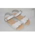 Sandalia ondas piel blanco