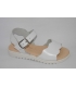 Sandalia ondas piel blanco