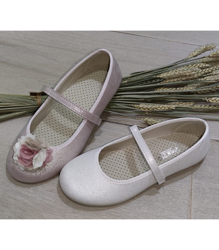 Zapato niña rosa con correa