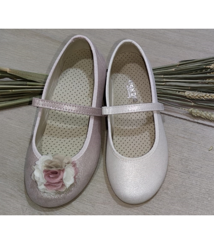 Zapato niña rosa con correa