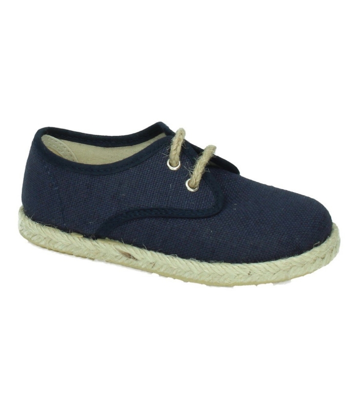 Lona lino azul marino con esparto