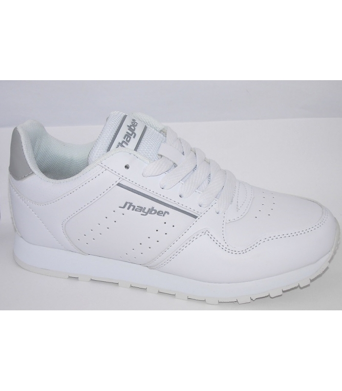 Deportiva blanco-plata J'hayber
