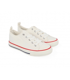 Zapatilla de lona blanca Chika10