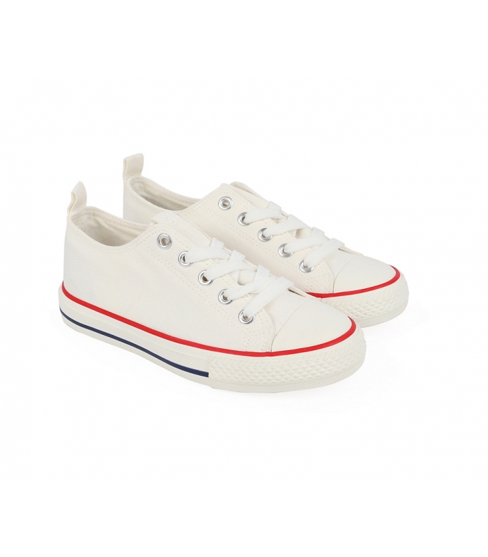 Zapatilla de lona blanca Chika10