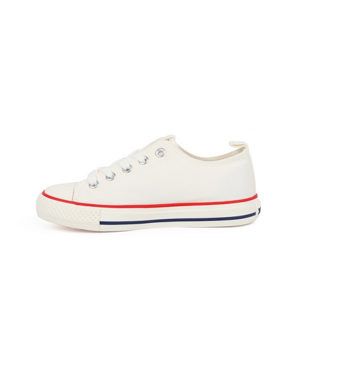 Zapatilla de lona blanca Chika10