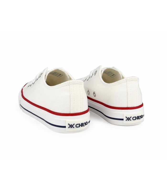 Zapatilla de lona blanca Chika10