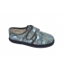 Zapatilla de casa gris dinosaurios