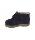Bota serraje azul marino con pelo interior velcro