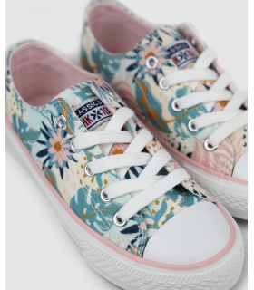 Zapatillas de lona flores multicolor Chika10
