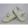Mercedita charol beige con lazo de raso 