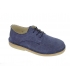 Zapato lino marino con cordones Atxa