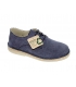 Zapato lino marino con cordones Atxa