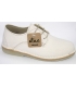 Zapato lino beige con cordones Atxa