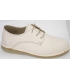 Zapato lino beige con cordones Atxa