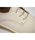Zapato lino beige con cordones Atxa