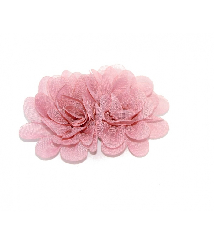 Flor de tul rosa empolvado