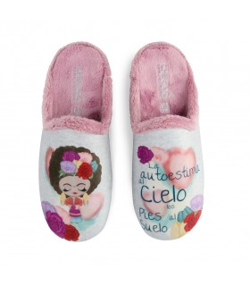 Zapatillas de casa gris Frida