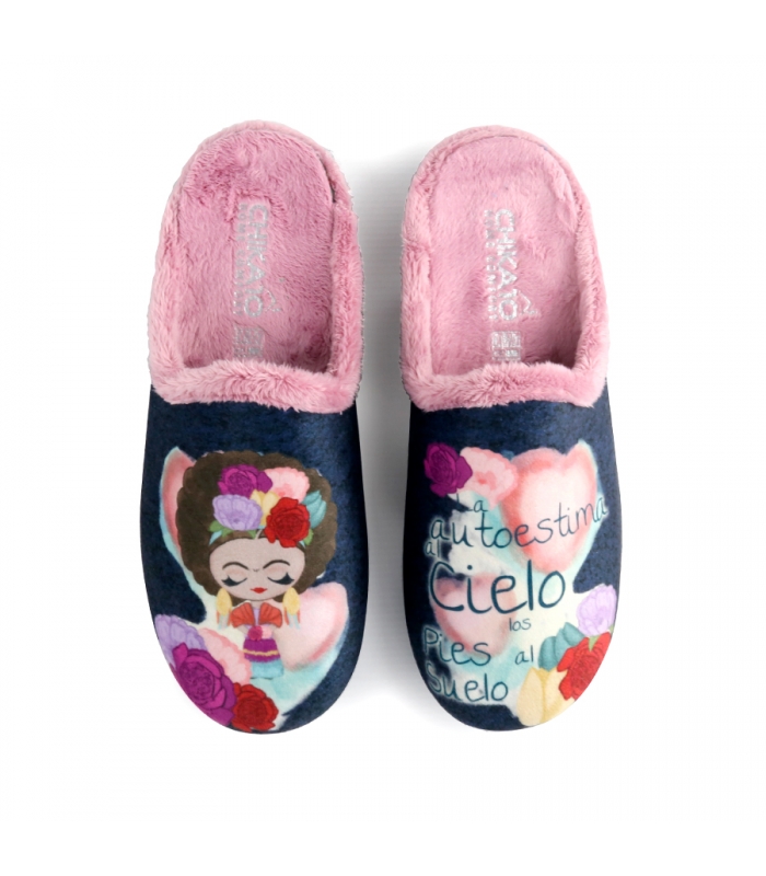 Zapatillas de casa gris Frida