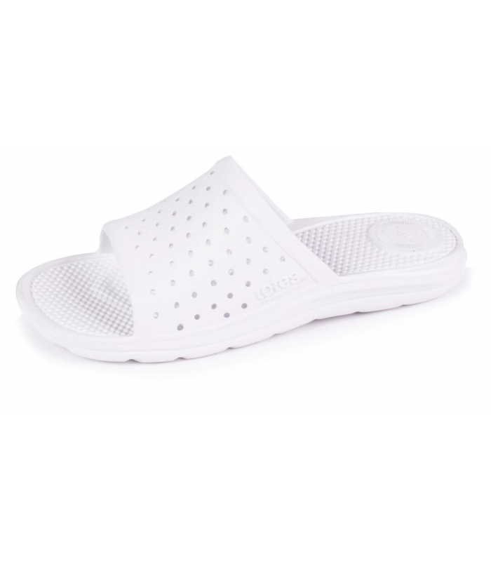 Chanclas blancas caladas Isotoner