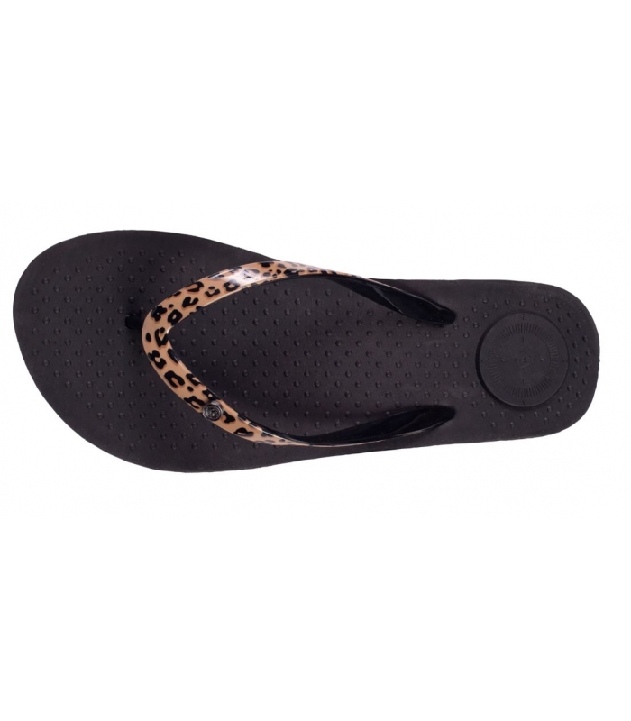 Chanclas negro-leopardo Isotoner