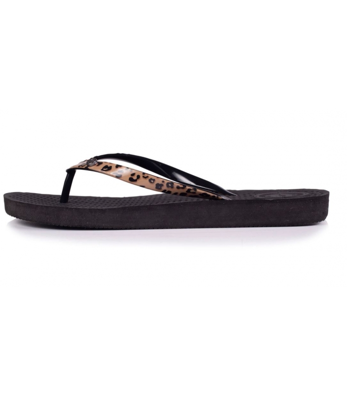 Chanclas negro-leopardo Isotoner