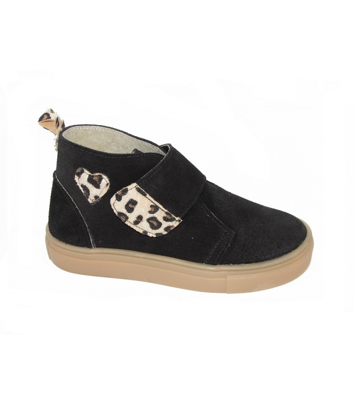 Bota serraje negro-leopardo PIRUFLEX