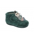 Zapatilla de casa verde gusano
