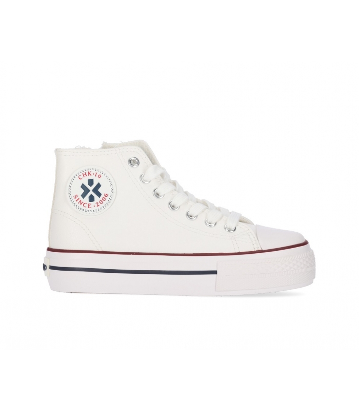 Zapatillas bota polipiel blanco Chika10